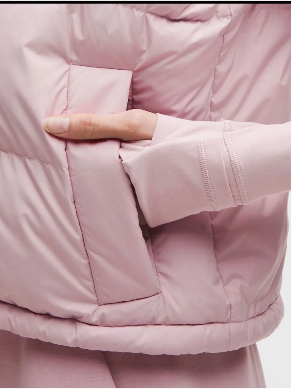 NWT Lululemon Wunder Puff 600-Down-Fill Cropped Vest Porcelain Pink